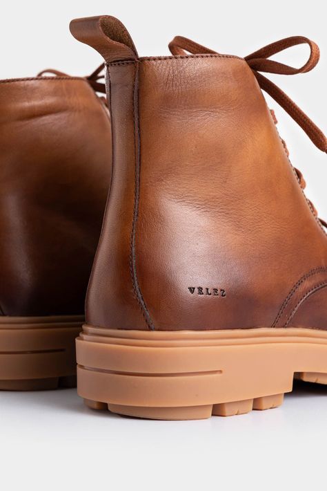 Vélez Botas Alameda De Cuero Para Hombre Atemporal Miel-4