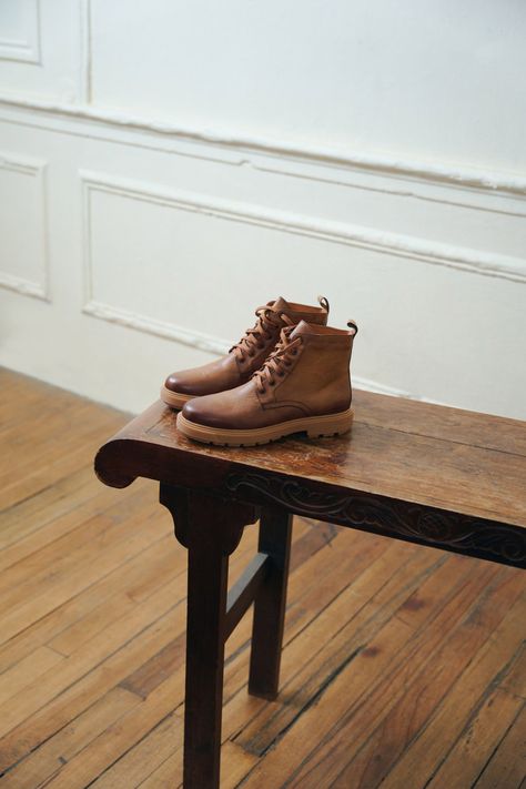 Vélez Botas Alameda De Cuero Para Hombre Atemporal Miel-5