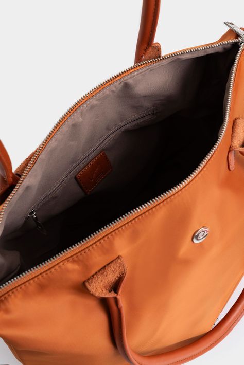 Vélez Shopping Ámbar En Lona Para Mujer Detalle Cuero Miel-4