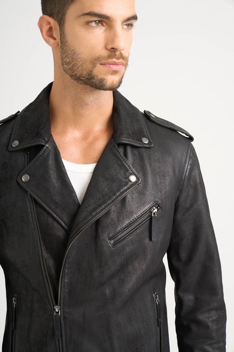 Vélez Chaqueta Alcor 2.0 Cuero Hombre Silueta Biker Negro-2