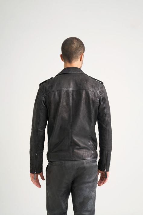 Vélez Chaqueta Alcor 2.0 Cuero Hombre Silueta Biker Negro-5