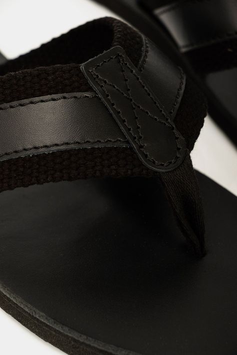 Vélez Sandalia Playera Alfil Cuero Hombre Contrastes Negro-4