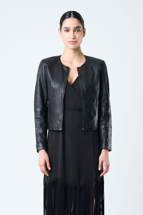 Vélez Chaqueta De Cuero Para Mujer Denver Negro-0