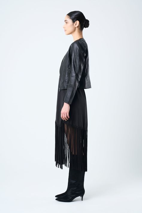 Vélez Chaqueta De Cuero Para Mujer Denver Negro-1
