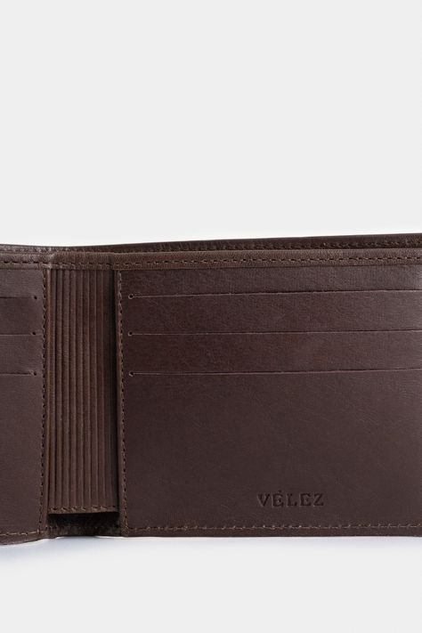 Vélez Billetera Londres De Cuero Vintage Café-4