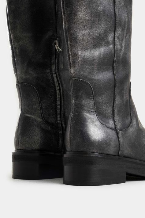 Vélez Botas Tulipan Cuero Brush Off Mujer Metalizado Gris-4