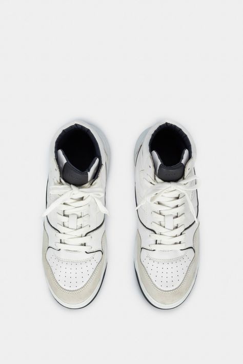 Vélez Zapatillas Lisboa Cuero Hombre Silueta Bota Blanco-3
