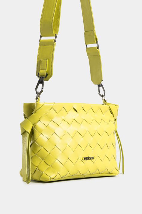 Vélez Manos Libre Kalahari Cuero Mujer Artesanal Verde Limon-1