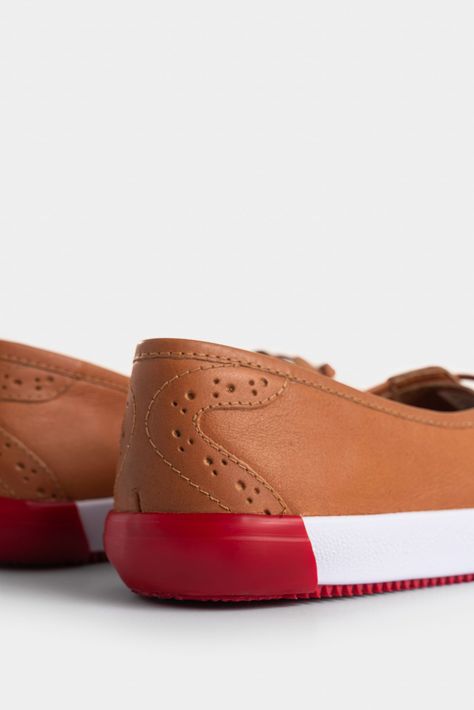Vélez Tenis Planos Atenas De Cuero Para Mujer Casual Miel-4