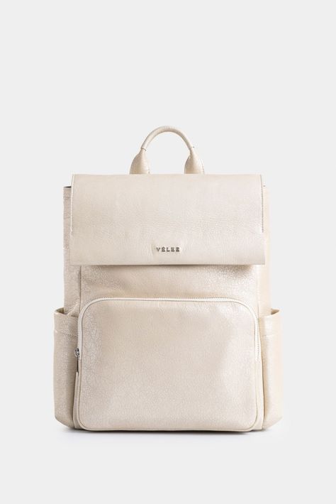 Vélez Morral Zermat De Cuero Para Mujer Perlado Blanco-1