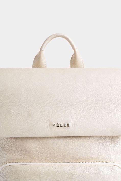 Vélez Morral Zermat De Cuero Para Mujer Perlado Blanco-4