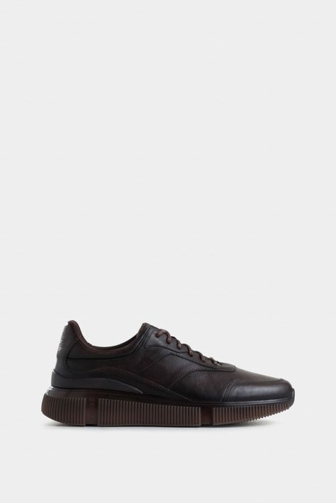 Vélez Zapatillas Bikal De Cuero  Hombre Silueta Casual Cafe-0