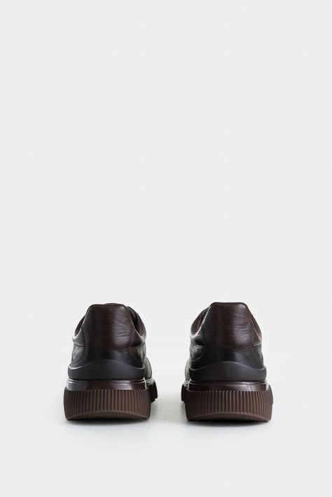 Vélez Zapatillas Bikal De Cuero  Hombre Silueta Casual Cafe-2