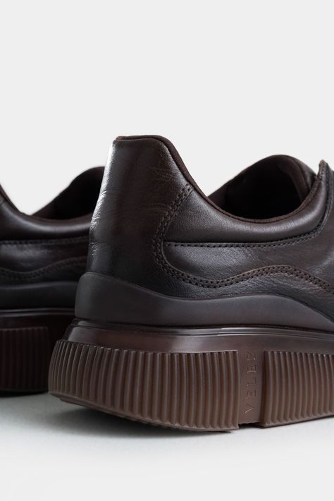Vélez Zapatillas Bikal De Cuero  Hombre Silueta Casual Cafe-4