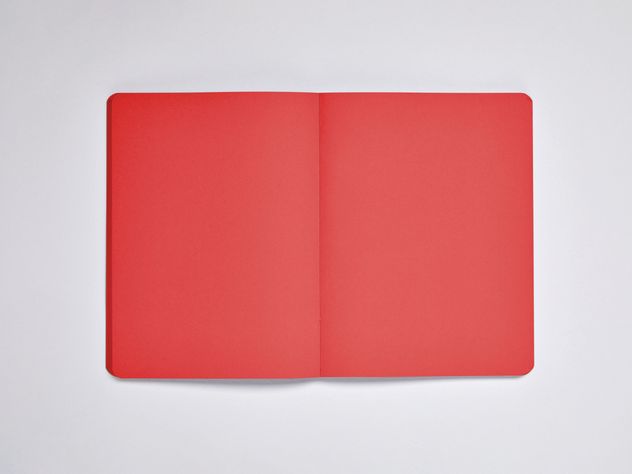 Cuaderno Not White Rojo Nuuna 176 páginas Banda Elástica Lápiz Gel Cubierta Cuero Reciclado-3