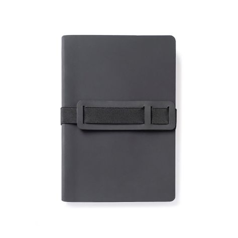 Cuaderno Voyager Negro Nuuna 176 páginas Banda Elástica Cubierta Cuero Reciclado-0