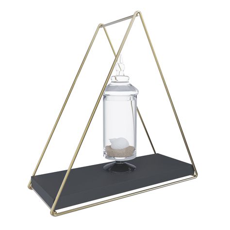 REPISA TRIANGULAR TOTAL BLACK 37X10X40CM VEKKAHOME-0