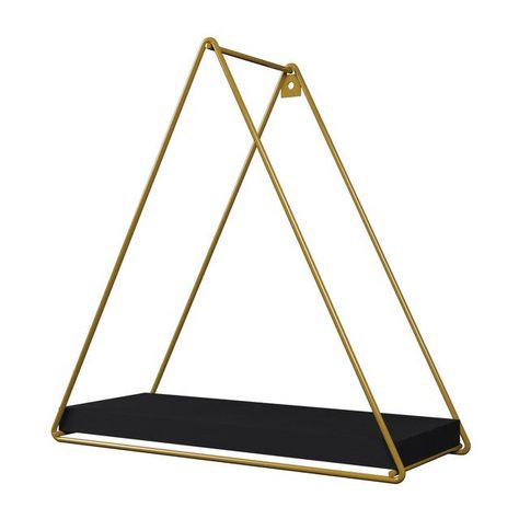 REPISA TRIANGULAR TOTAL BLACK 37X10X40CM VEKKAHOME-1