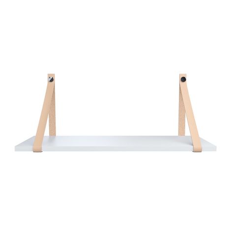 ESTANTE COURO BEIGE 60X20CM VEKKAHOME-0