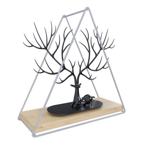 REPISA TRIANGULAR PINO BLACK 37X10X40CM VEKKAHOME-0