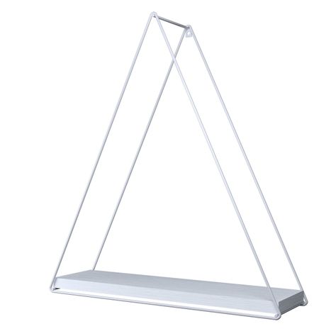 REPISA TRIANGULAR WHITHE BLACK 25X10X25CM VEKKAHOME-1