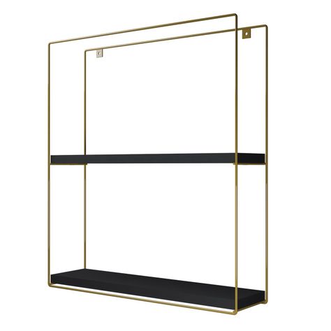 REPISA TRIANGULAR GOLDEN BLACK 37X10X40CM VEKKAHOME-2