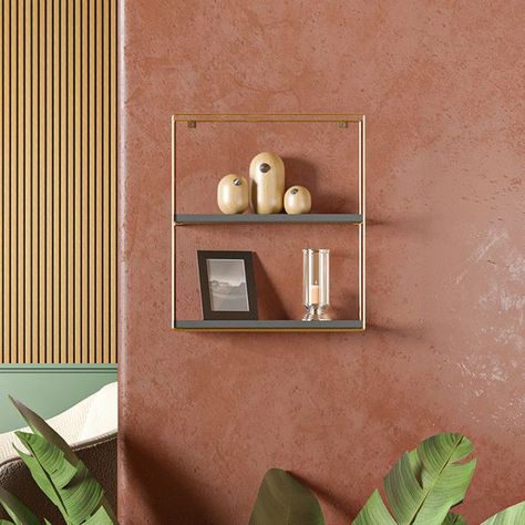 REPISA TRIANGULAR GOLDEN BLACK 37X10X40CM VEKKAHOME-3
