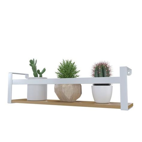 ESTANTE COURO NEGRO 60X20CM VEKKAHOME-0