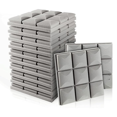 Panel Acústico Rombo AutoAdhesivo Gris Pack X12-0
