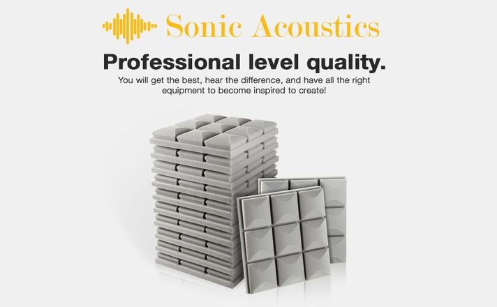 Panel Acústico Rombo AutoAdhesivo Gris Pack X12-4