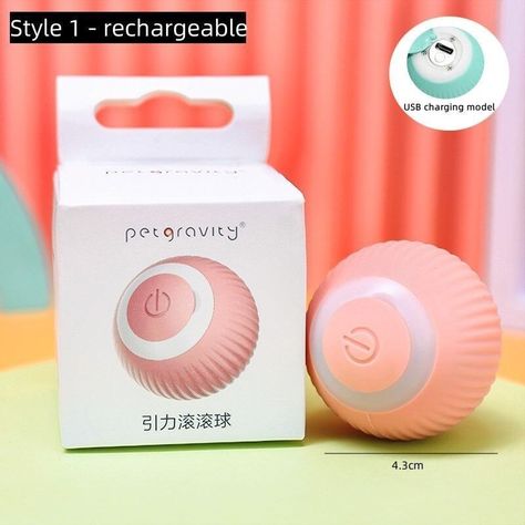 Pelota para gatos Inteligente - Rosada-1