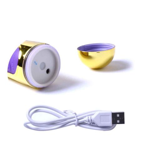 DILDO VIBRADOR ROTATIVO MULTIPLE DLUX RECARGABLE GOLD 28JR-3