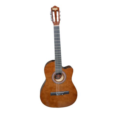 GUITARRA CUTAWAY 39" CAFÉ CUERDA NYLON ZARAGOZA-0