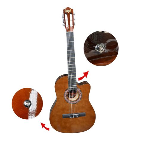 GUITARRA CUTAWAY 39" CAFÉ CUERDA NYLON ZARAGOZA-2