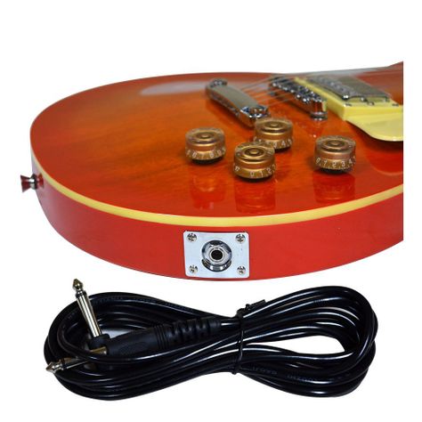 PACK GUITARRA ELECTRICA NATURAL / SUNBURST  + AMPLIFICADOR + COLGADOR SCORPION-3