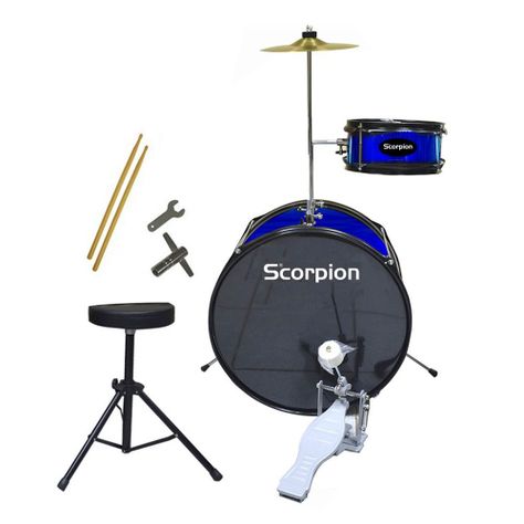 BATERIA NIÑO 2PCS AZUL SCORPION-2