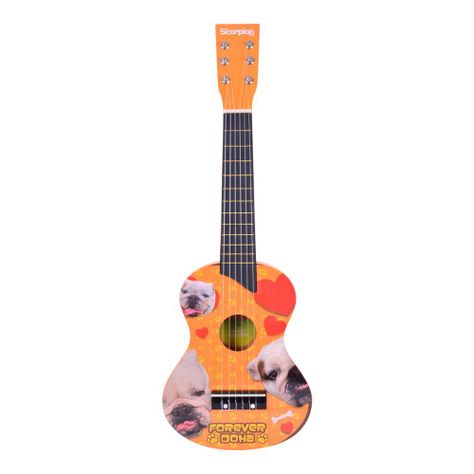 GUITARRA NIÑO 25 PULGADAS MOD .BULLDOG COLOR AMARILLO SCORPION-0
