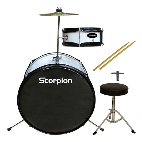BATERIA NIÑO 2PCS COLOR BLANCO SBJ-2/WH SCORPION-2
