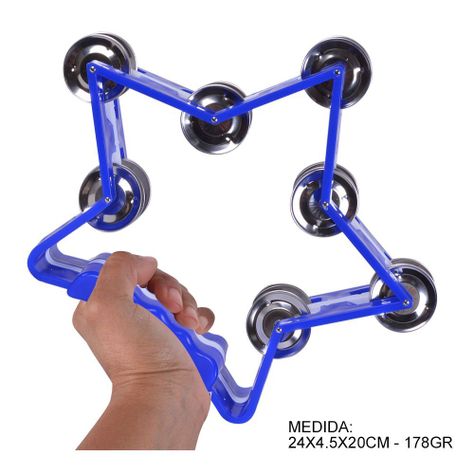 PANDERO FORMA DE ESTRELLA AZUL TR-10 RMX-2