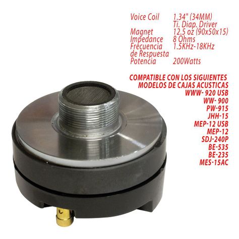 DRIVER AGUDO 200W - 8 OHMS TLA-1820 MEKSE-2