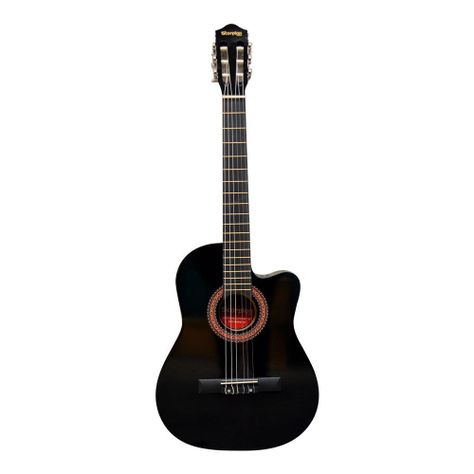 GUITARRA CUTAWAY 39" NEGRA CUERDA NYLON MOD.SCG-030DB SCORPION-0