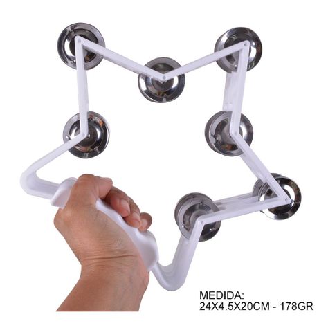 PANDERO FORMA DE ESTRELLA BLANCO TR-10 RMX-2
