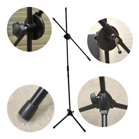 PEDESTAL CON BOOM PARA MICROFONO ESTUDIO CIPRIANI-1