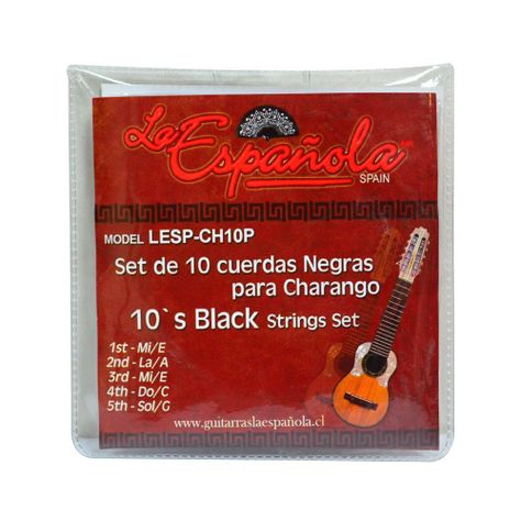 SET CUERDAS NEGRA PARA CHARANGO LESP-CH10P LA ESPAÑOLA-0