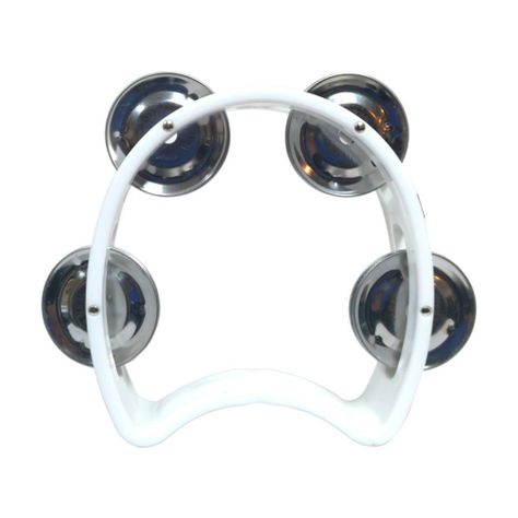PANDERO 4" PLÁSTICO BLANCO MOD.CJ-4-WH HONDO-0