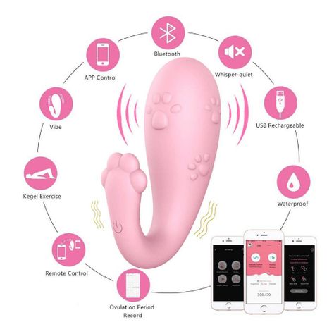 VIBRADOR BLUETOOTH SWEET KITTY MOD VDE-01BT-0