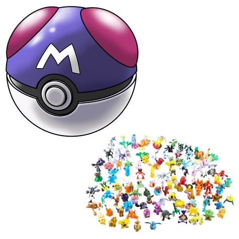 Pokebola con 24 figuras - Master Ball - Bola maestra-0