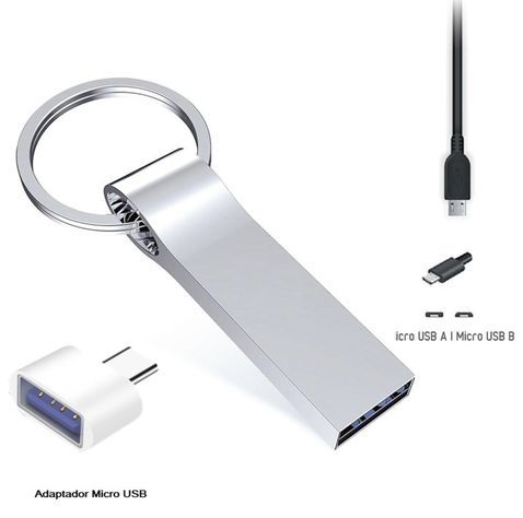 Pendrive Llavero 2tb + Adaptador Usb A Micro Usb-2
