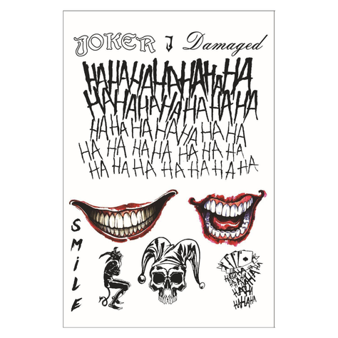 Tatuaje Temporal Cosplay Joker - Guasón - Versión 3-1