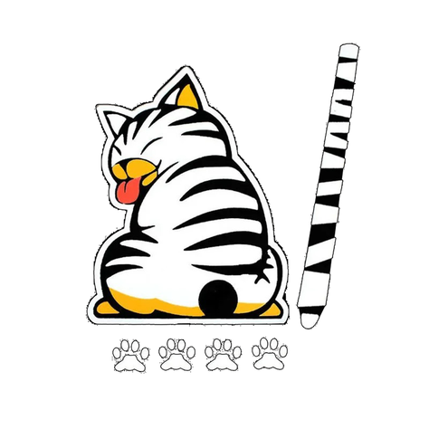 Calcomanía / Sticker - Gato - Parabrizas trasero-0